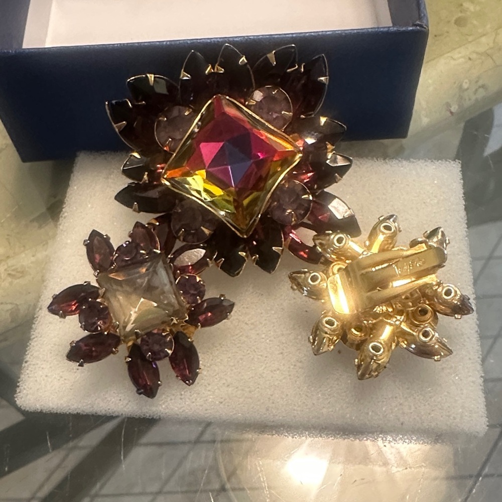 Elegant Gold and Purple Jewelry Set